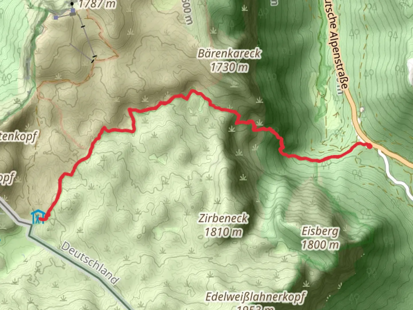 An image depicting the trail Wachterlsteig and its surrounding area.