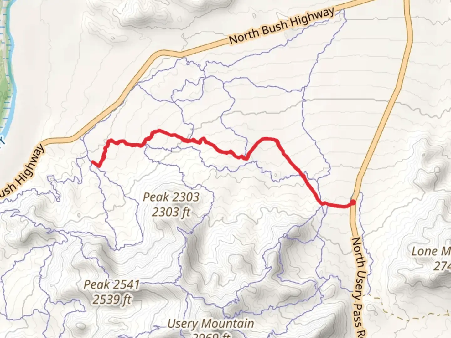 An image depicting the trail Wild Horse Trail and its surrounding area.