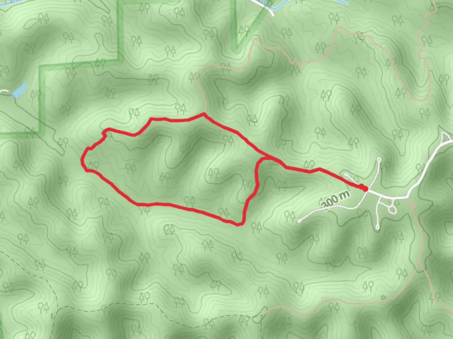 An image depicting the trail Trail 9 and Tailor Ridge Loop Trail and its surrounding area.
