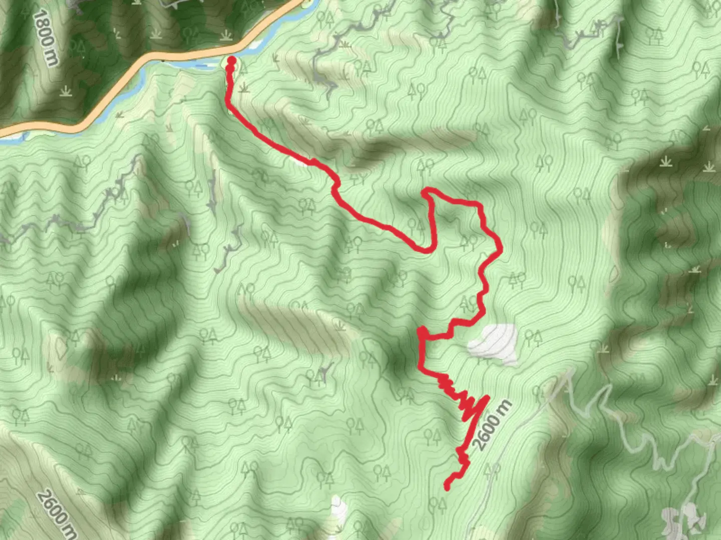 An image depicting the trail Spring Hollow Trail and its surrounding area.