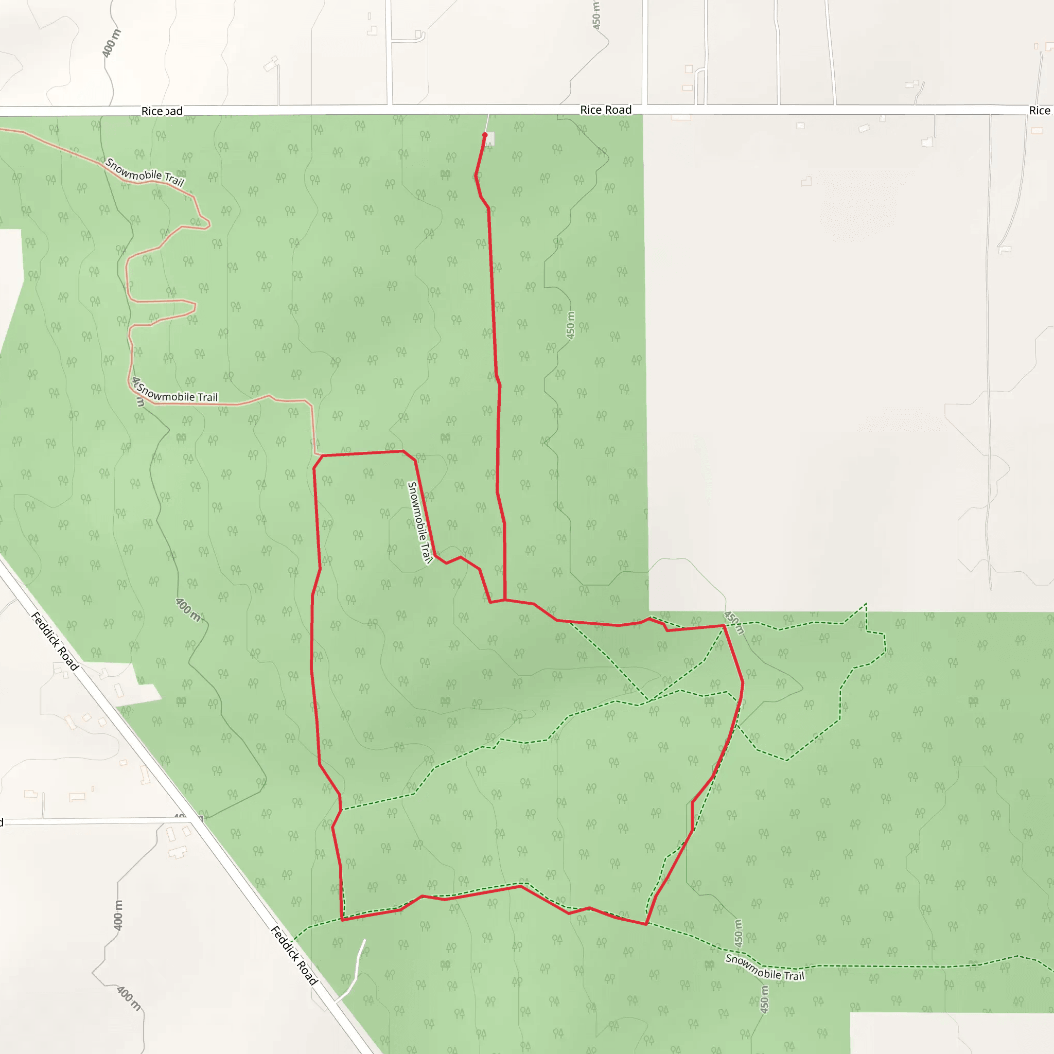 Boston County Forest Park Loop mobile static map