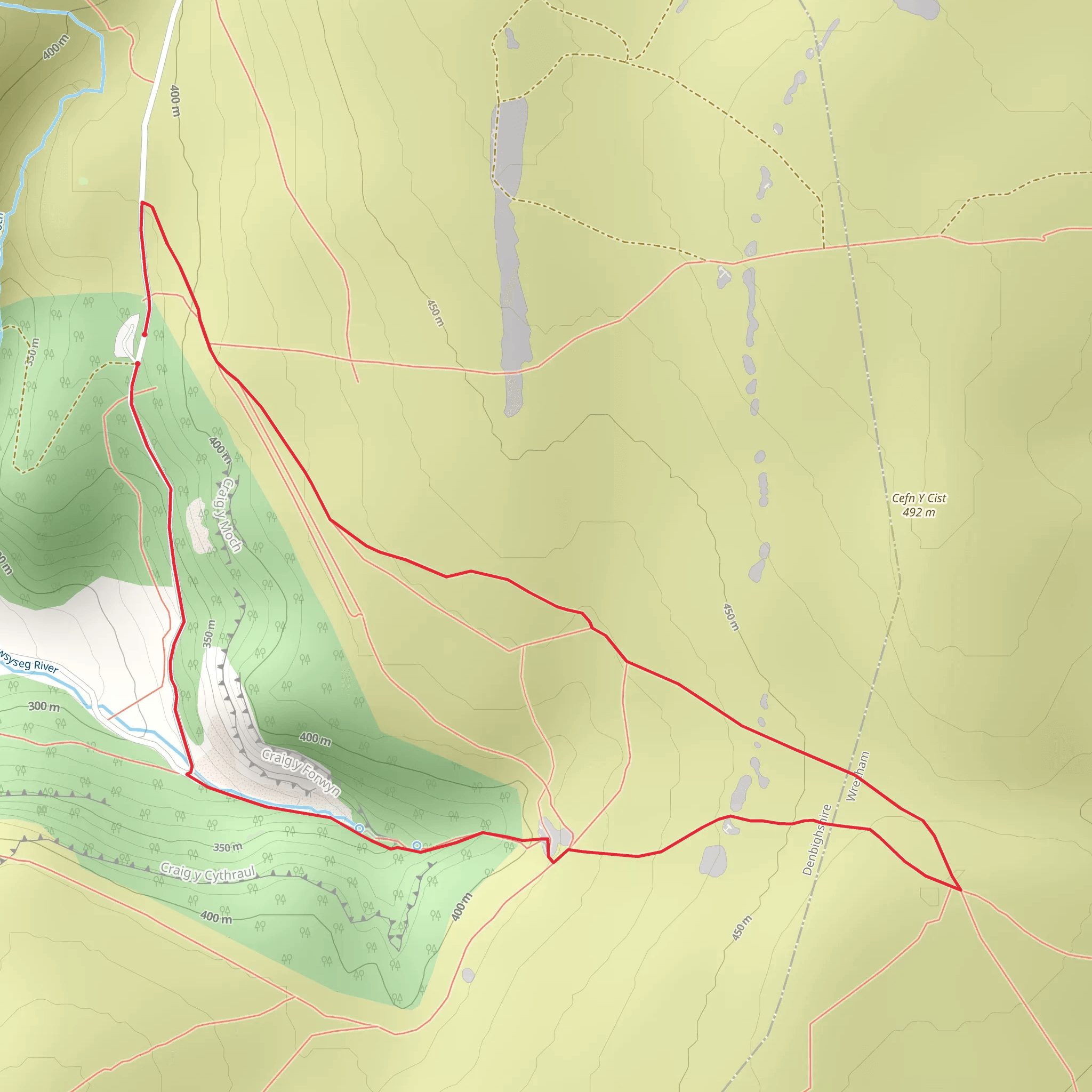 World's End Llangollen Loop mobile static map