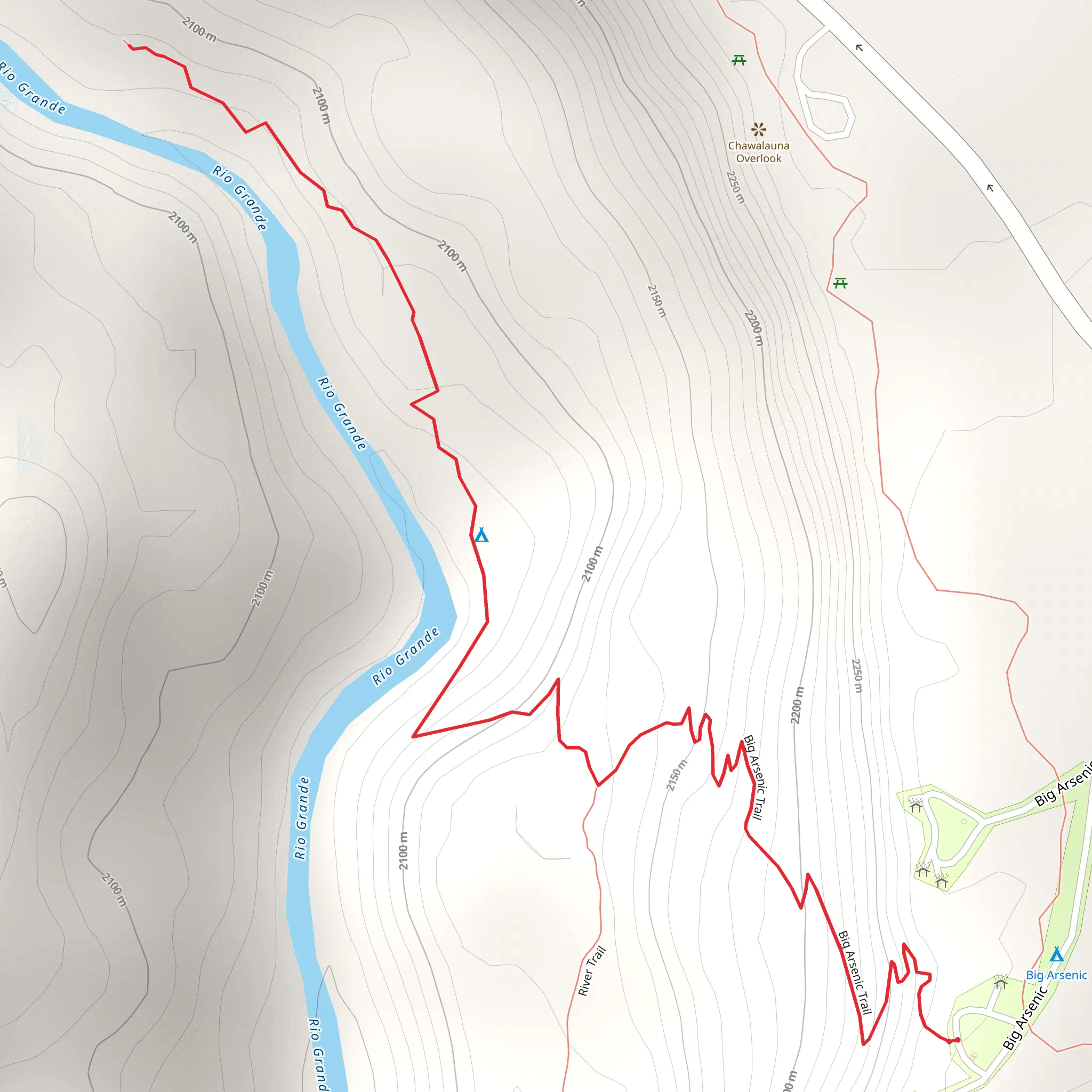 Big Arsenic Trail mobile static map