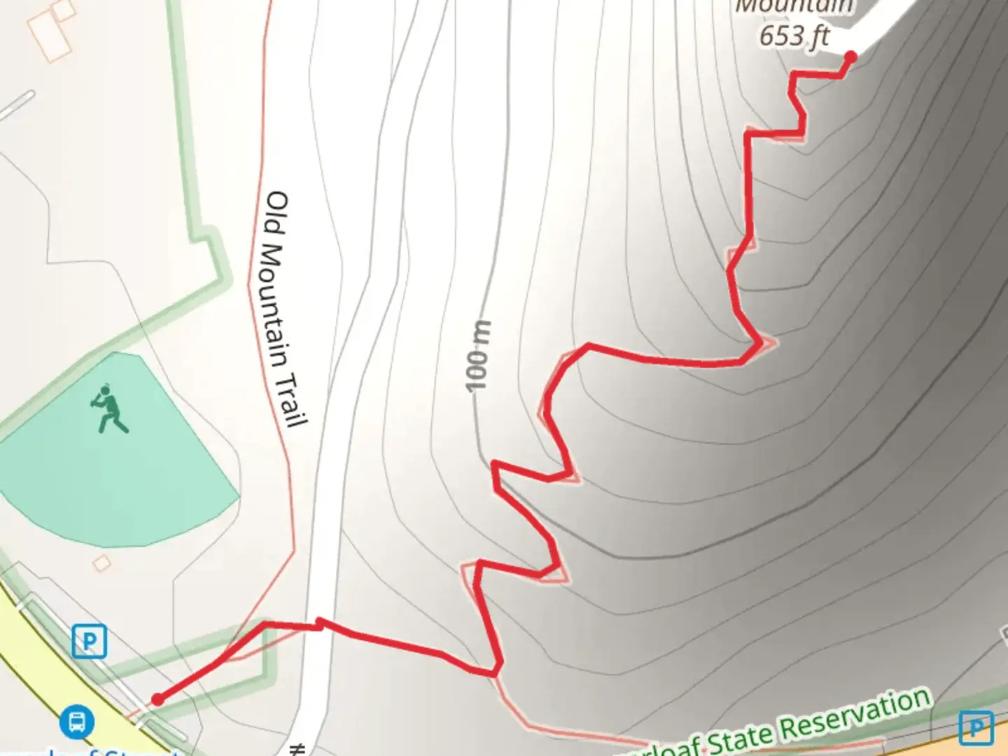 An image depicting the trail South Sugarloaf Mountain Trail Out and Back and its surrounding area.