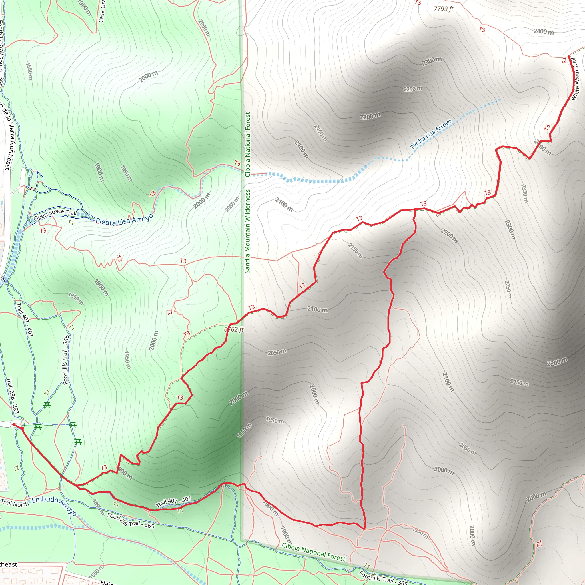 White Wash Loop mobile static map