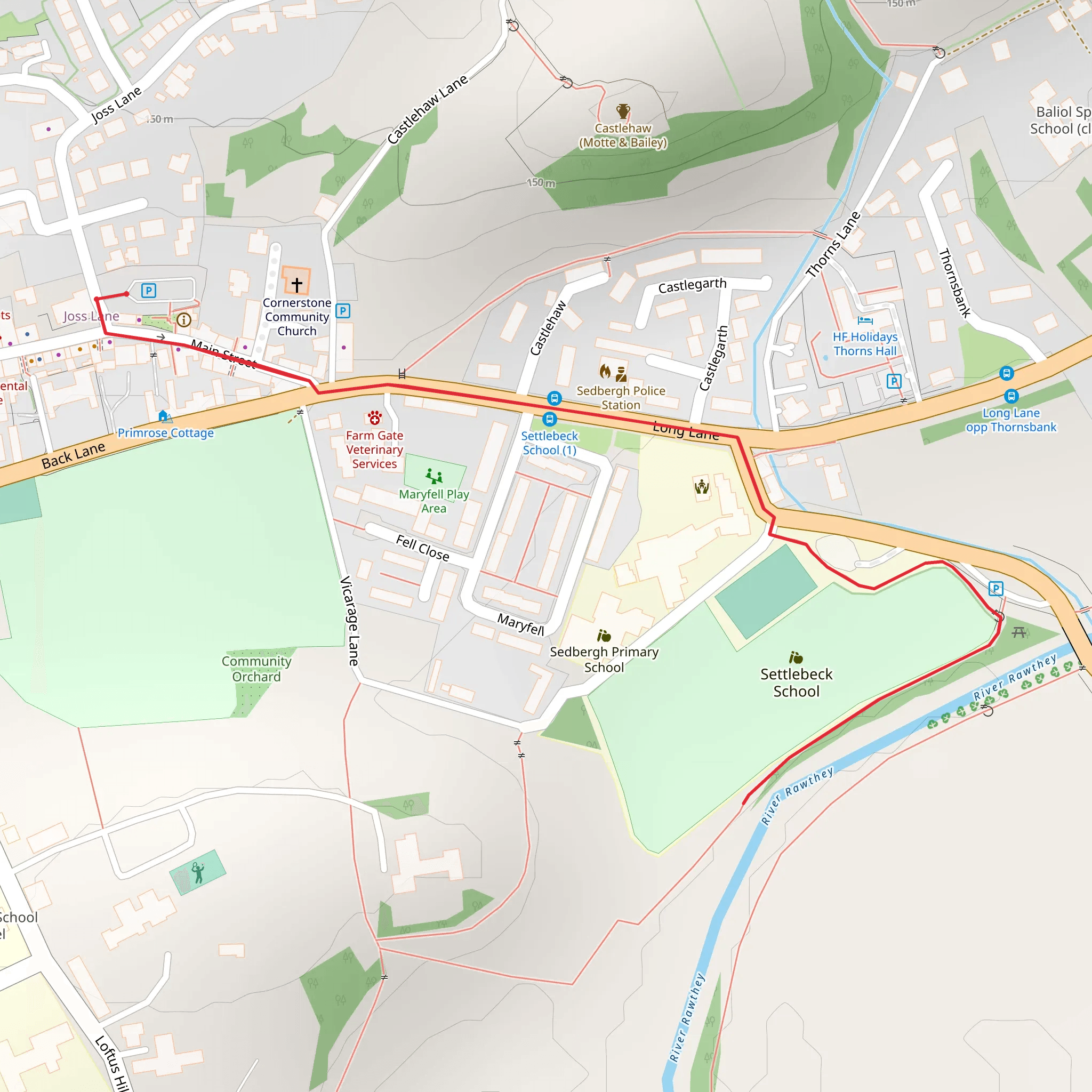 Sedbergh Walk mobile static map