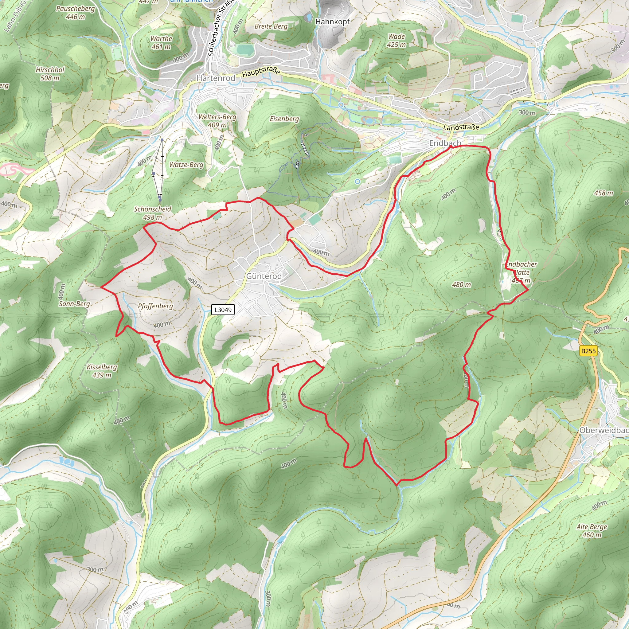 Bad Endbach and Gunterod Loop mobile static map
