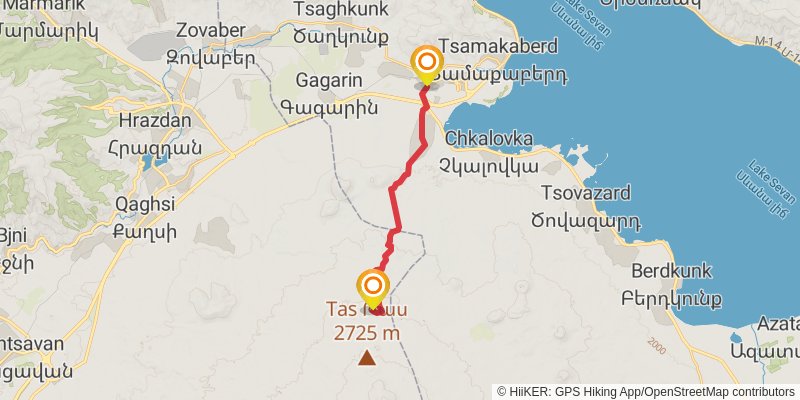 Transcaucasian Trail - Armenia stage 20 Map