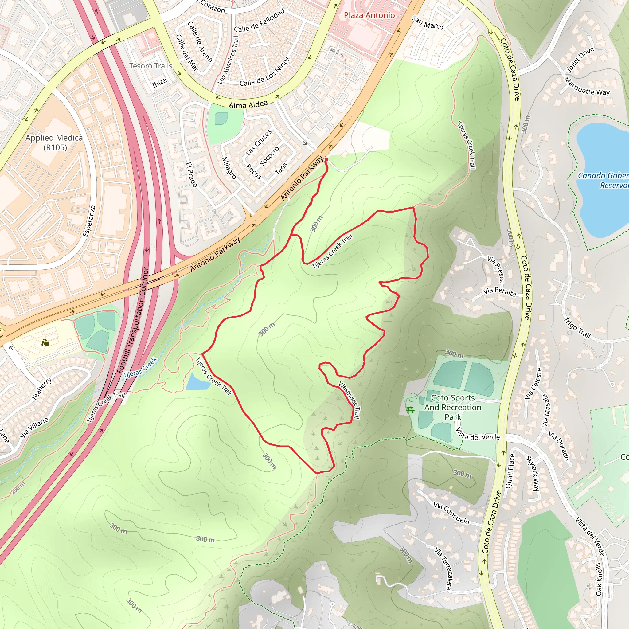 Tijeras Creek Loop Trail mobile static map