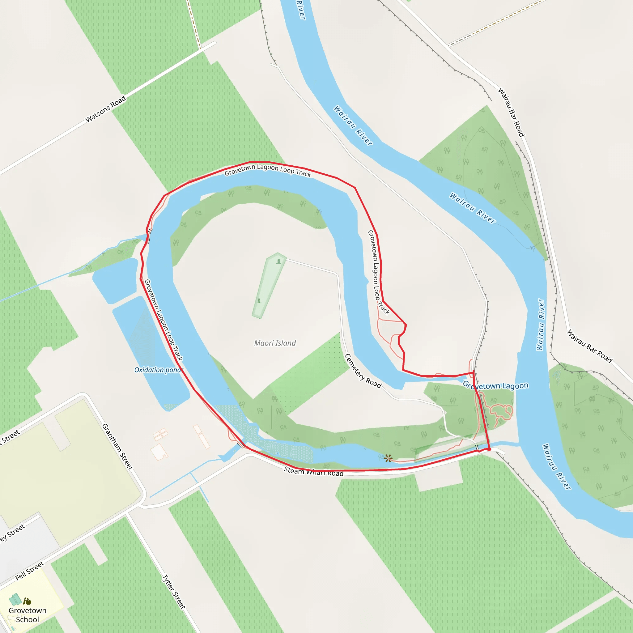 Grovetown Lagoon Loop Walk mobile static map