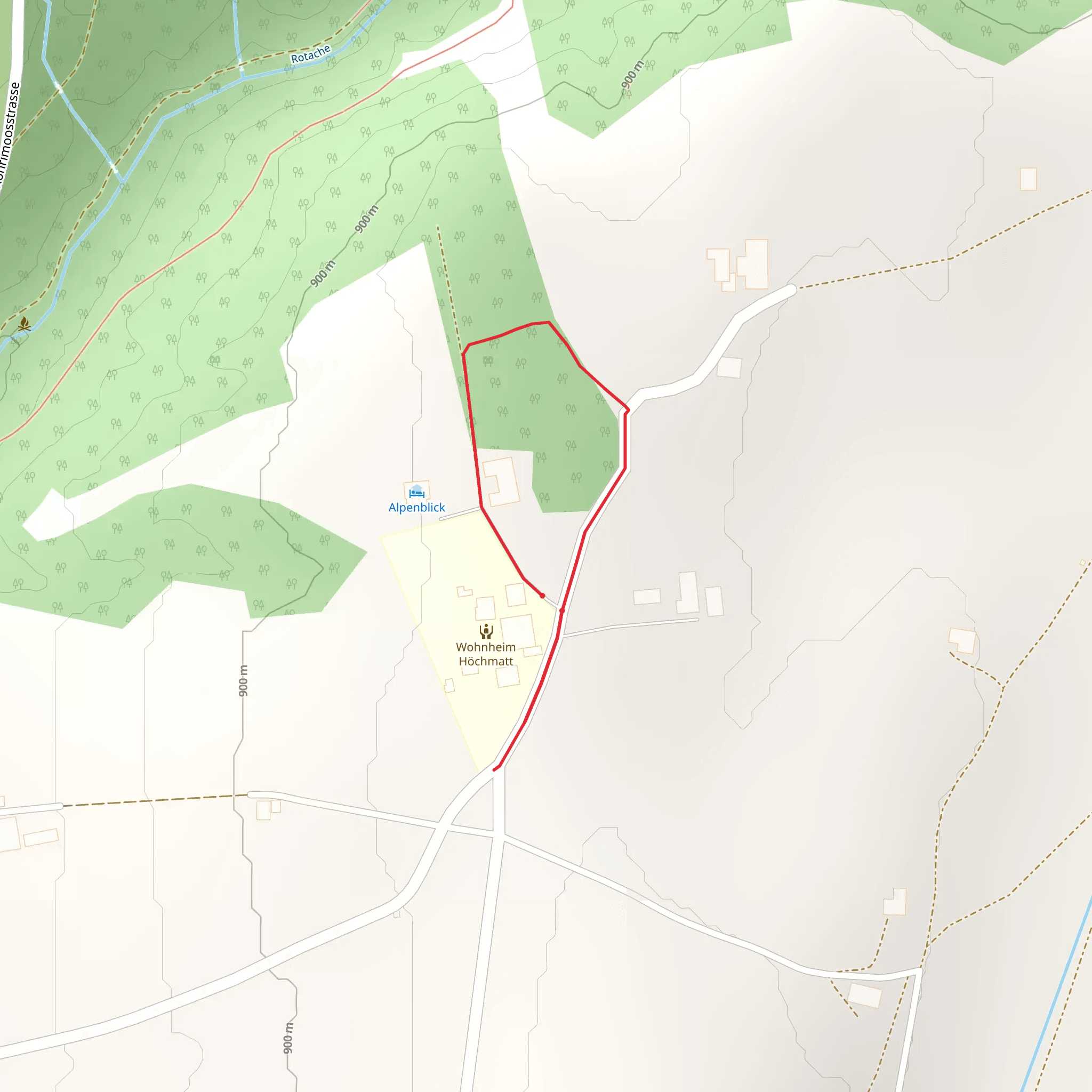 Adventsweg Höchmatt - Schwarzenegg mobile static map