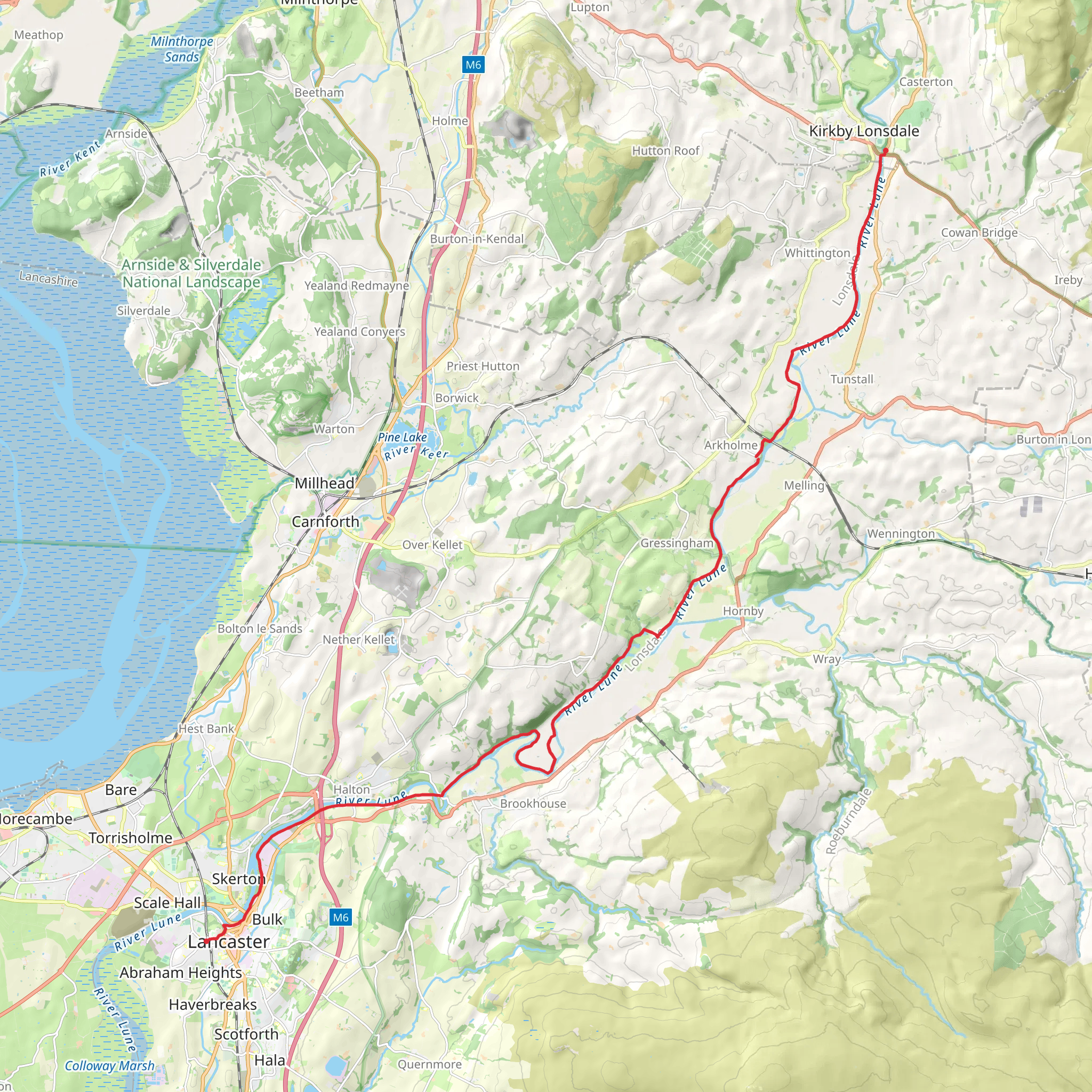 Lune Valley Ramble mobile static map