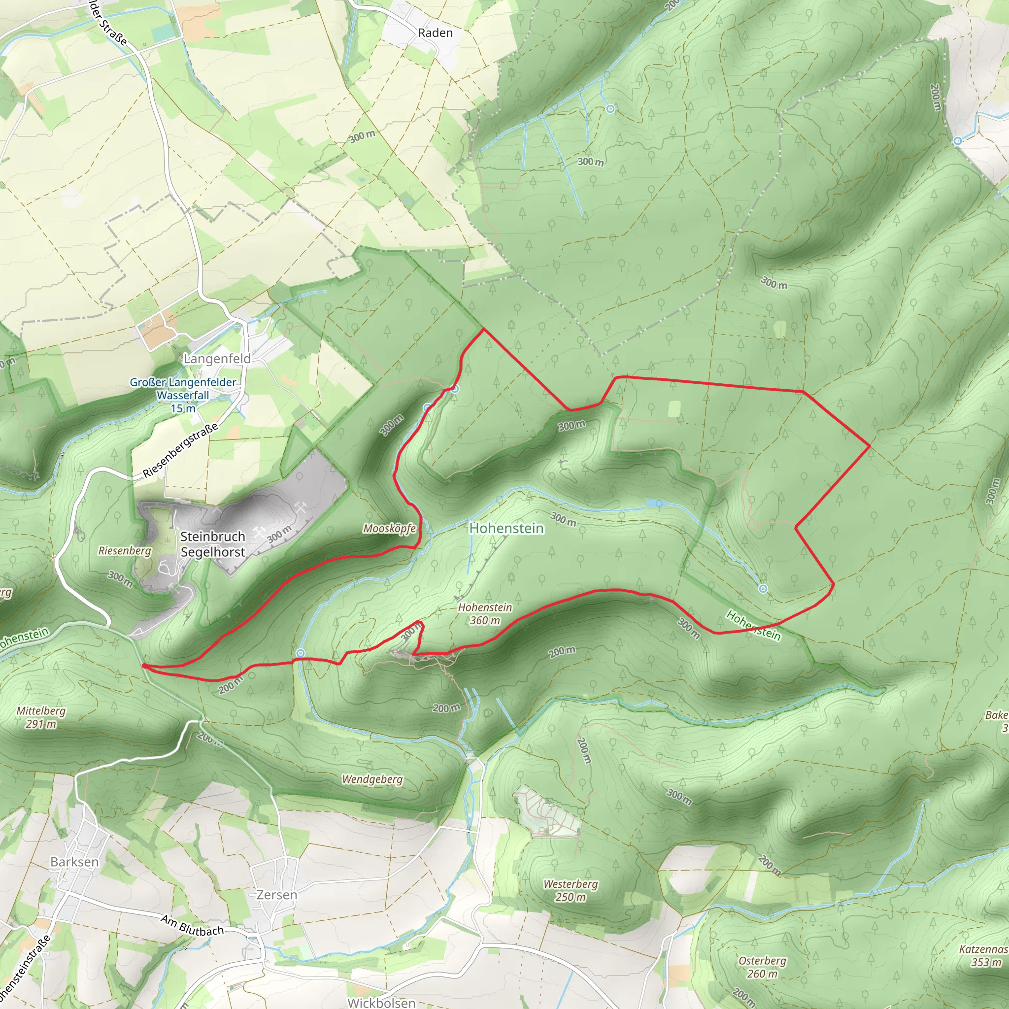 Weserberglandweg and Dachtelfeldweg Loop mobile static map