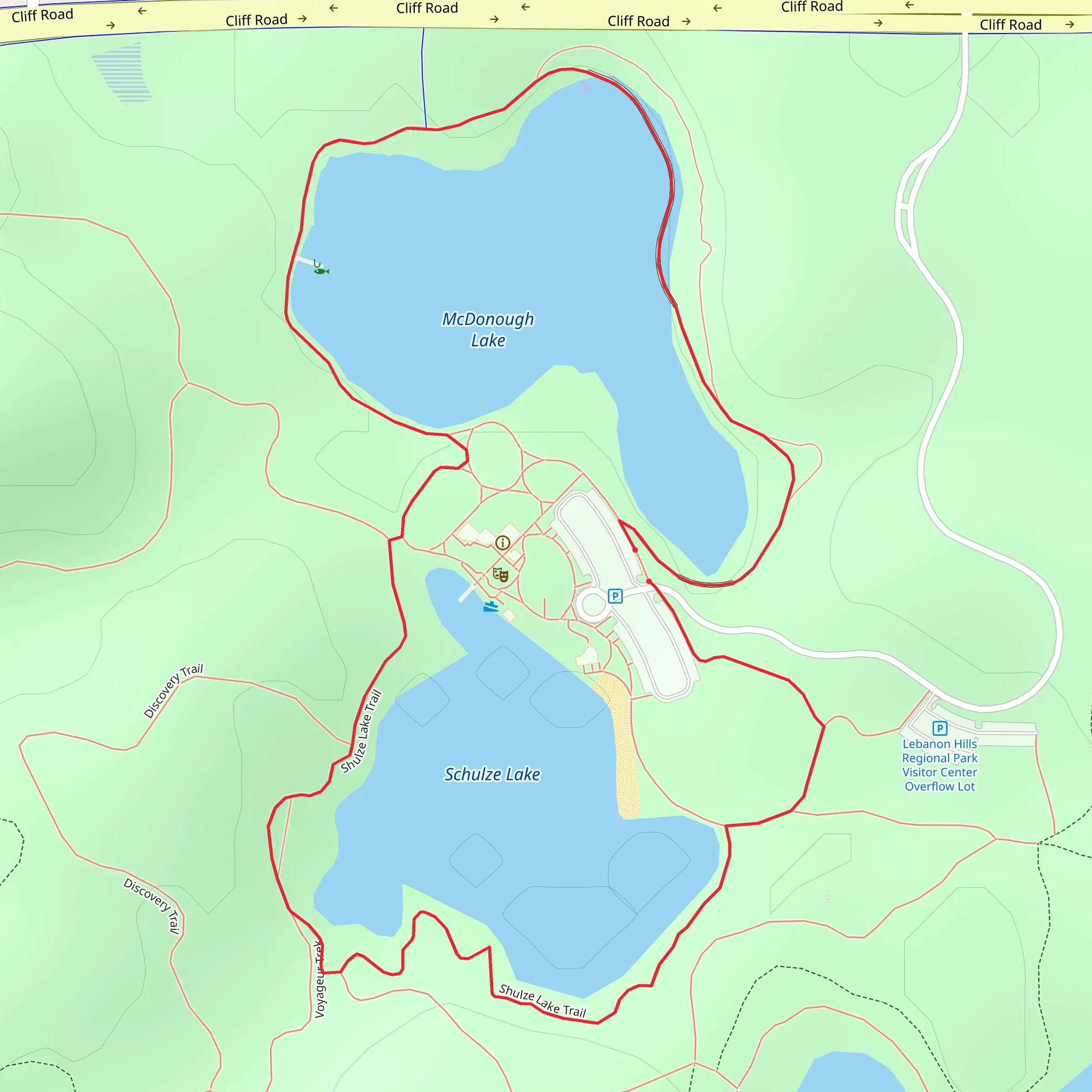 Schilze Lake and McDonough Lake Loop mobile static map