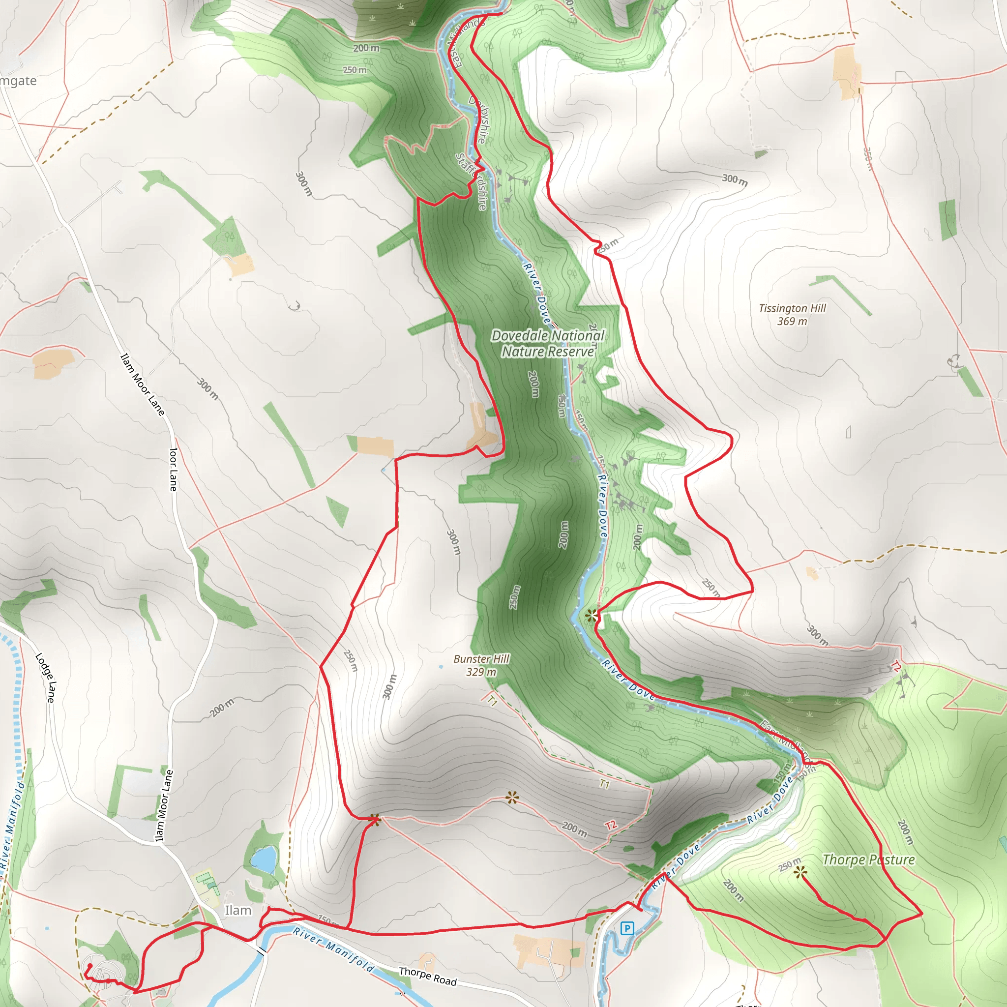Illam Dove Thorp Loop mobile static map