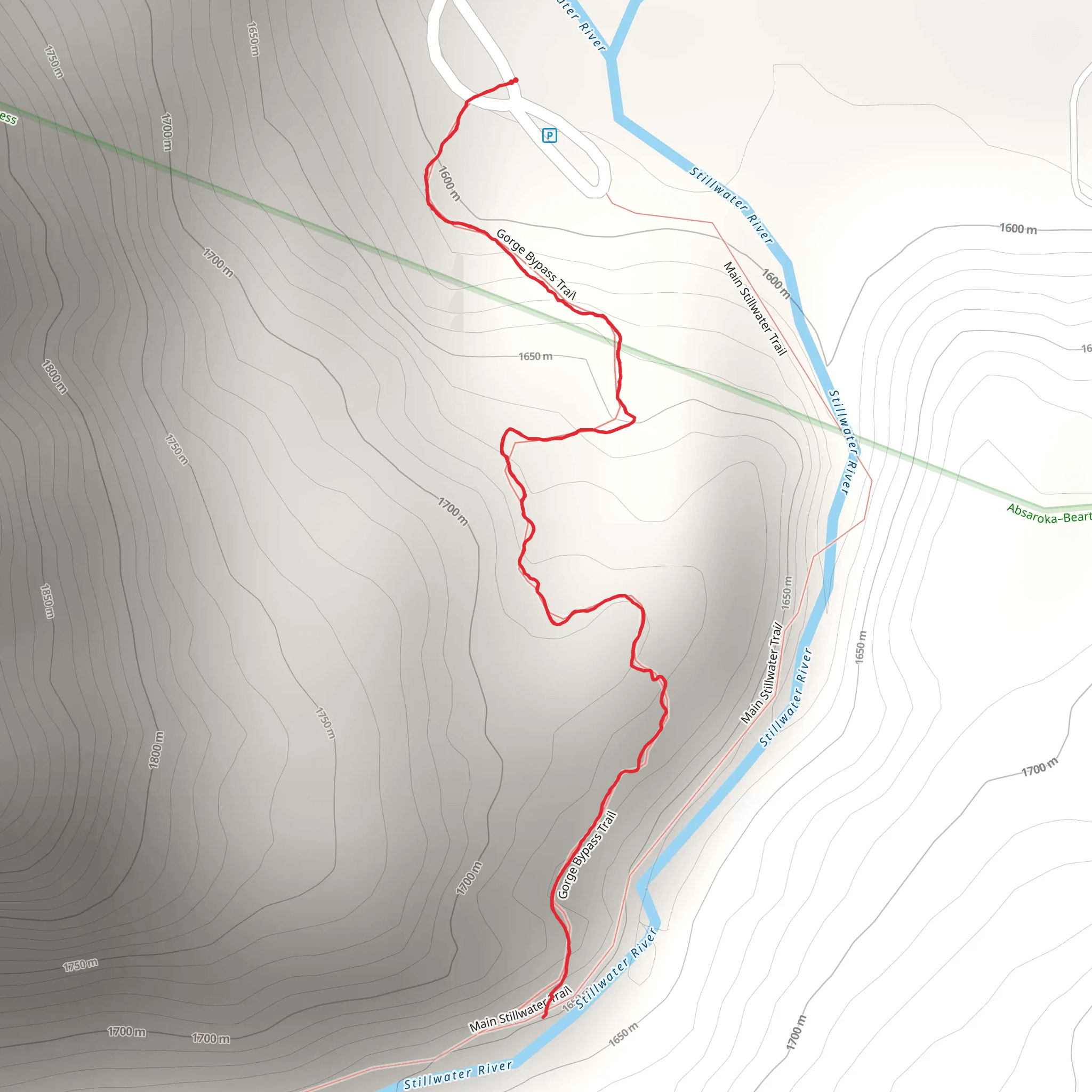 Gorge Bypass Trail mobile static map