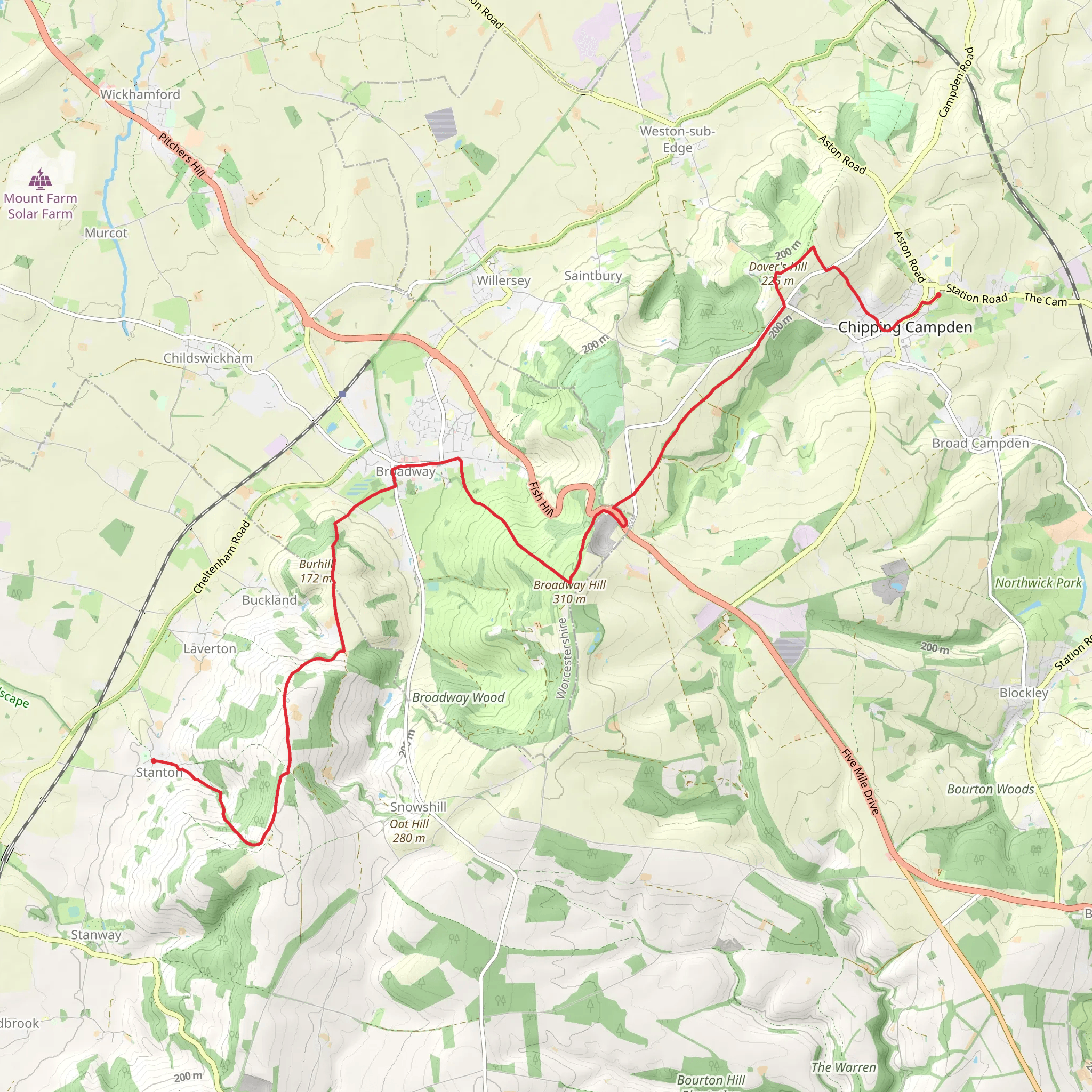 Broadway Tower mobile static map