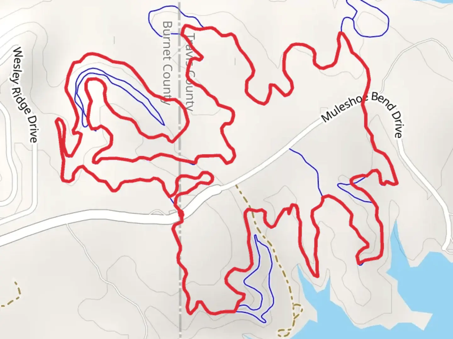 An image depicting the trail Muleshoe Bend Dispersed Camping Loop and its surrounding area.