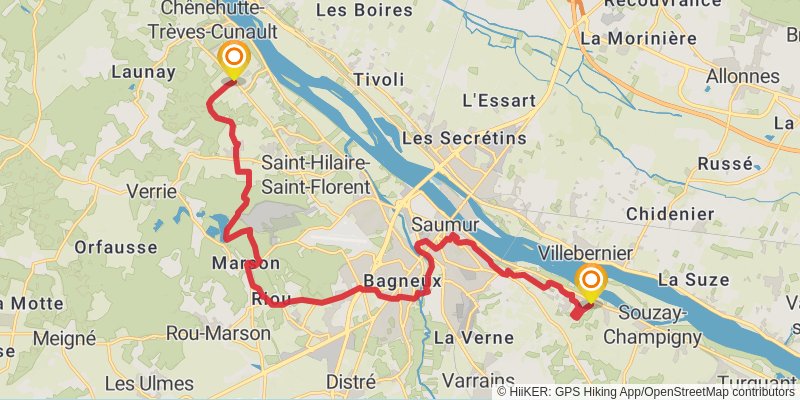 GR 3 - Vallee De La Loire stage 49 Map