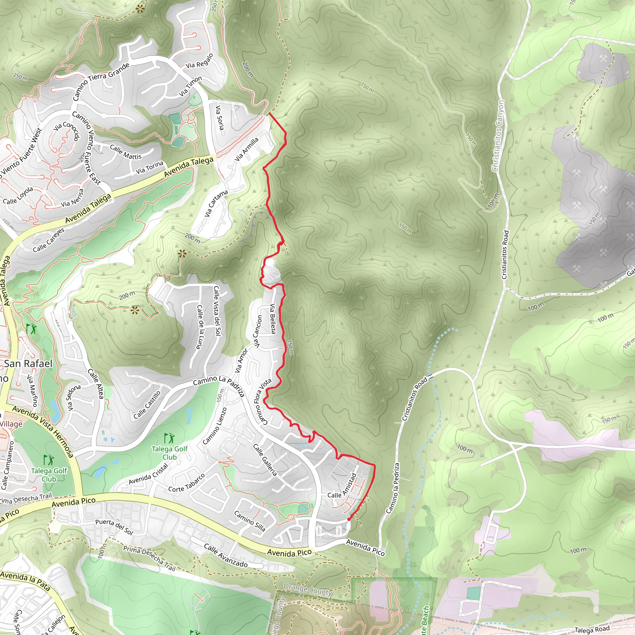 Cristianitos Trail mobile static map