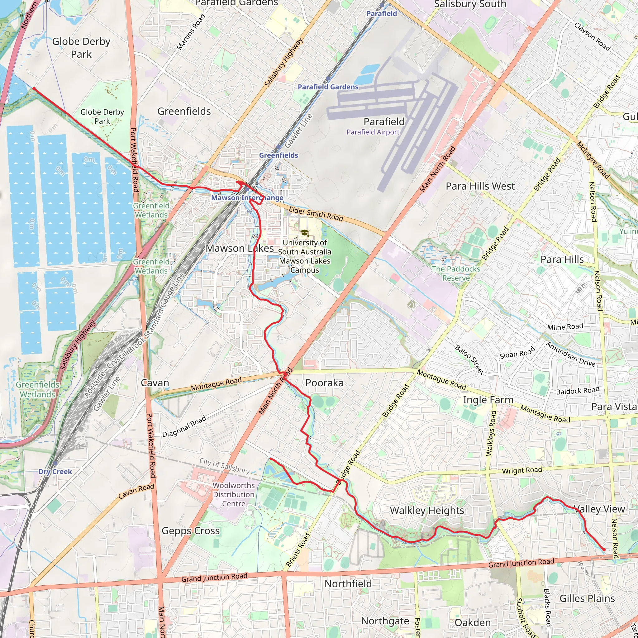 Dry Creek River Trail mobile static map