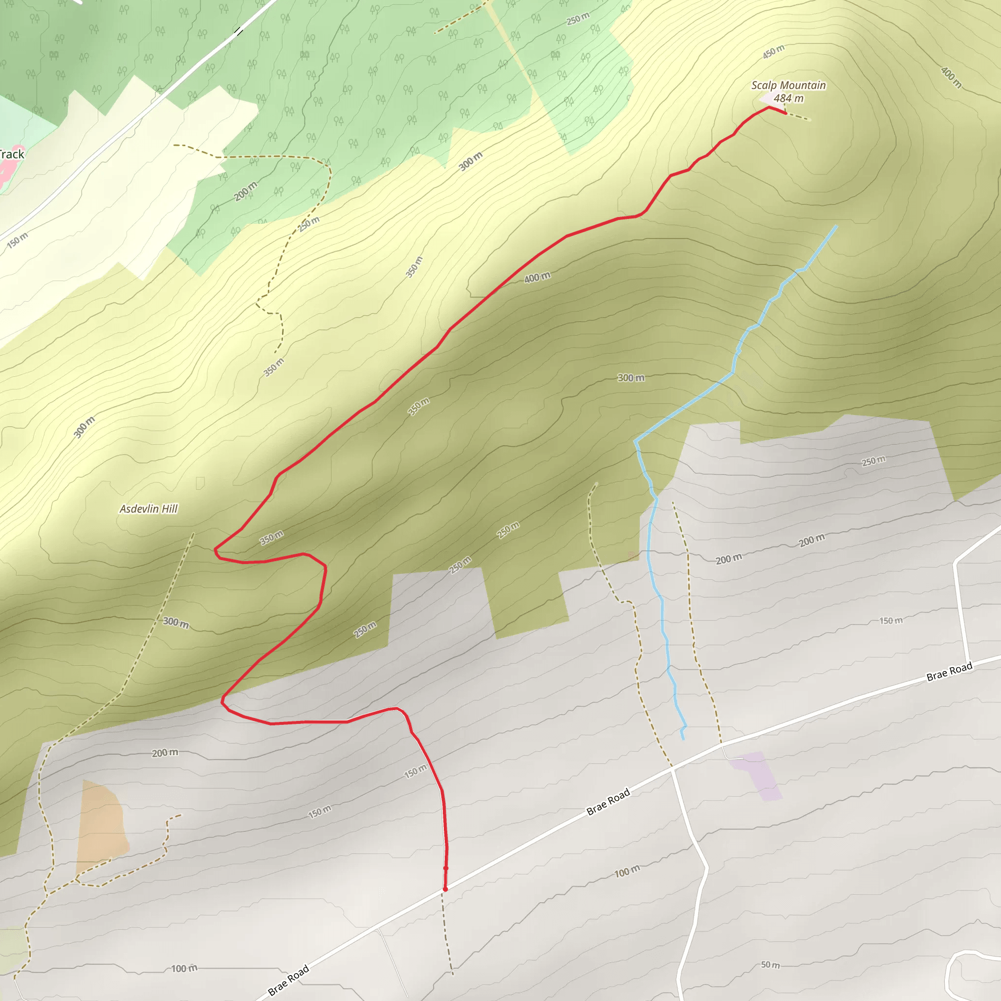 Scalp Mountain via Giant's Chair mobile static map
