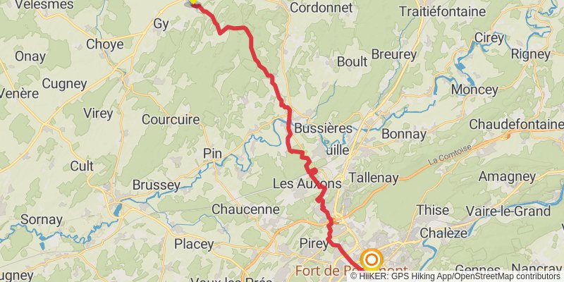 Via Francigena - France stage 44 Map