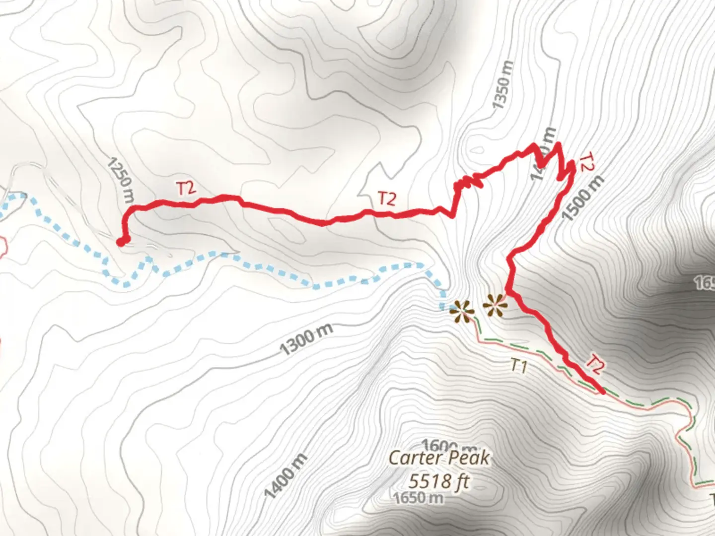 An image depicting the trail Oak Springs Trail and its surrounding area.