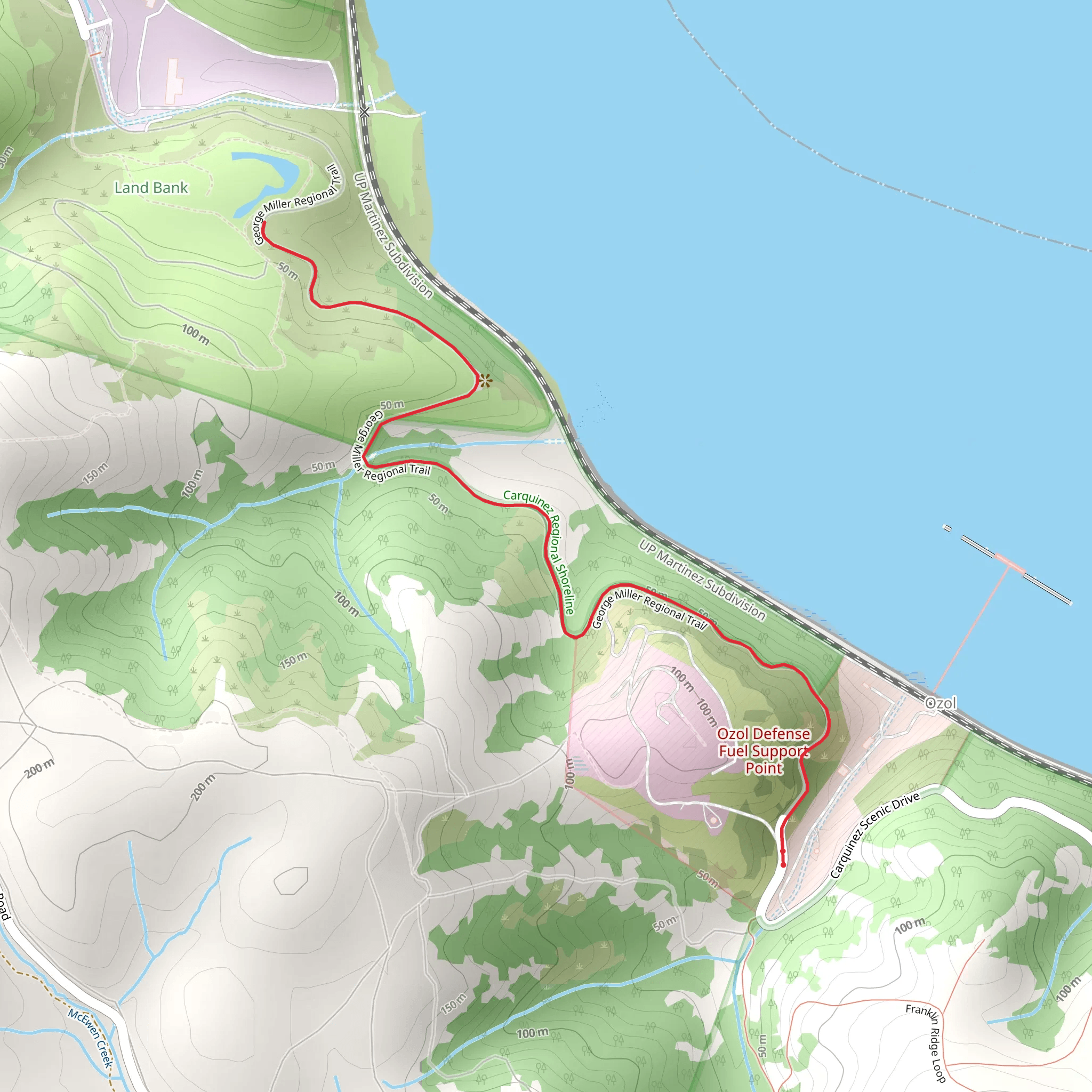 Carquinez Scenic Drive mobile static map