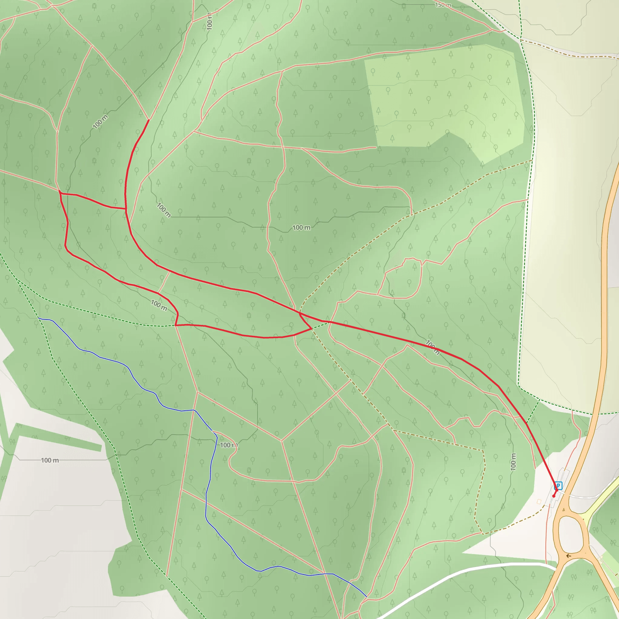 Houghton Forest Walk mobile static map