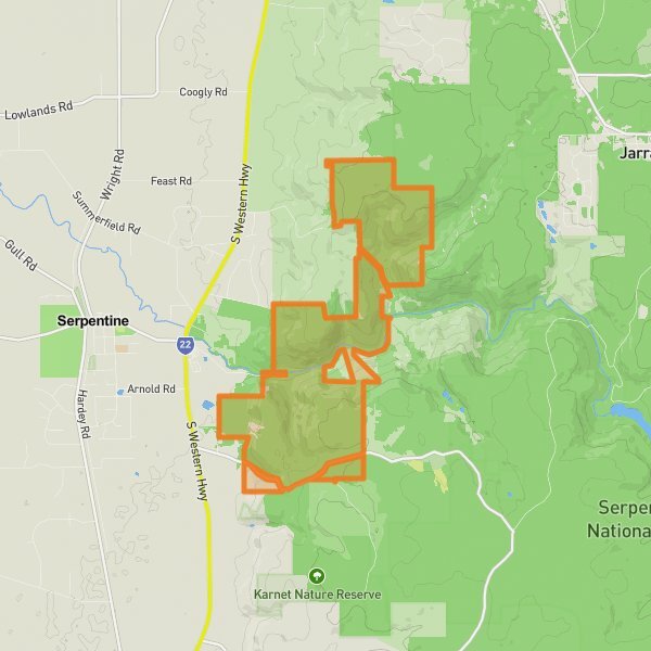 Serpentine National Park mobile static map