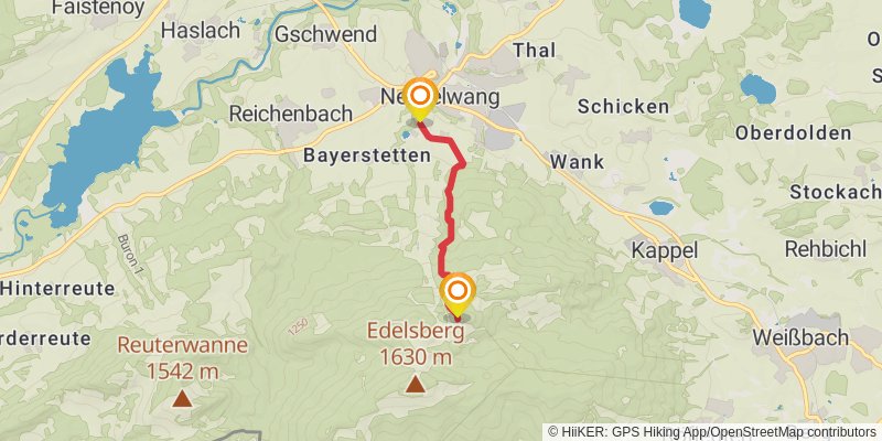 Wasserläufer - Route spur 2 Map