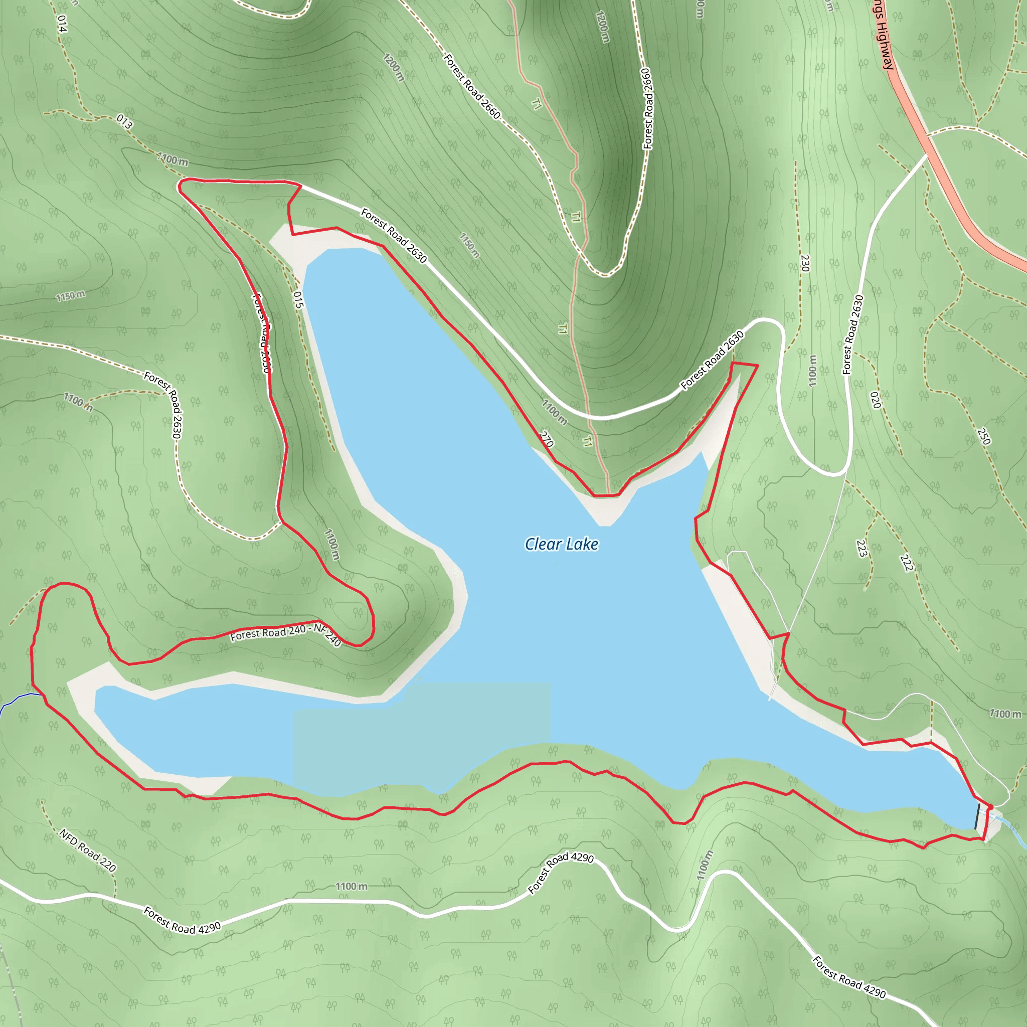 Clear Lake Loop mobile static map