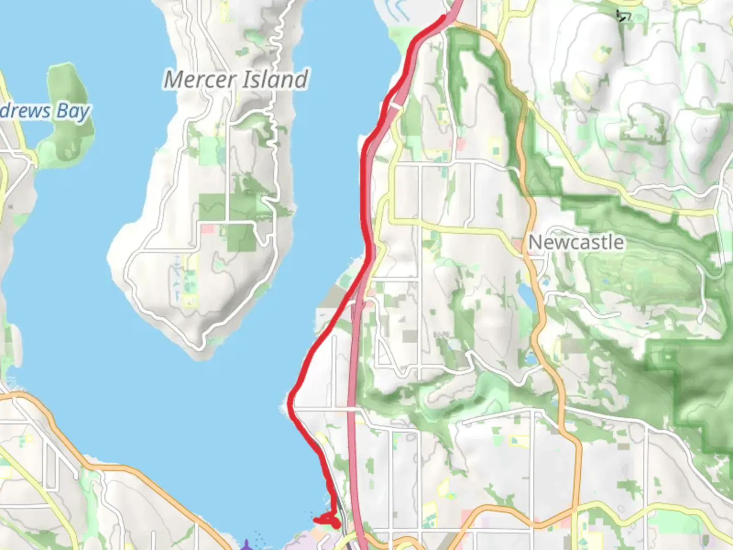 An image depicting the trail Gene Coulon Beach Park Interpretive Walk and East Trail and its surrounding area.