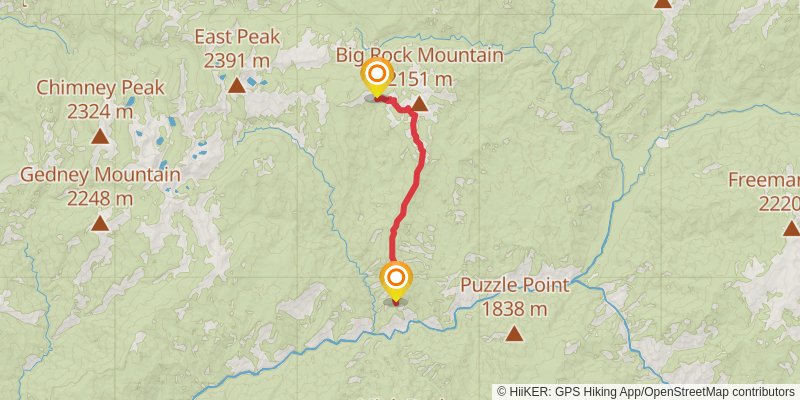 Idaho Centennial Trail stage 45 Map