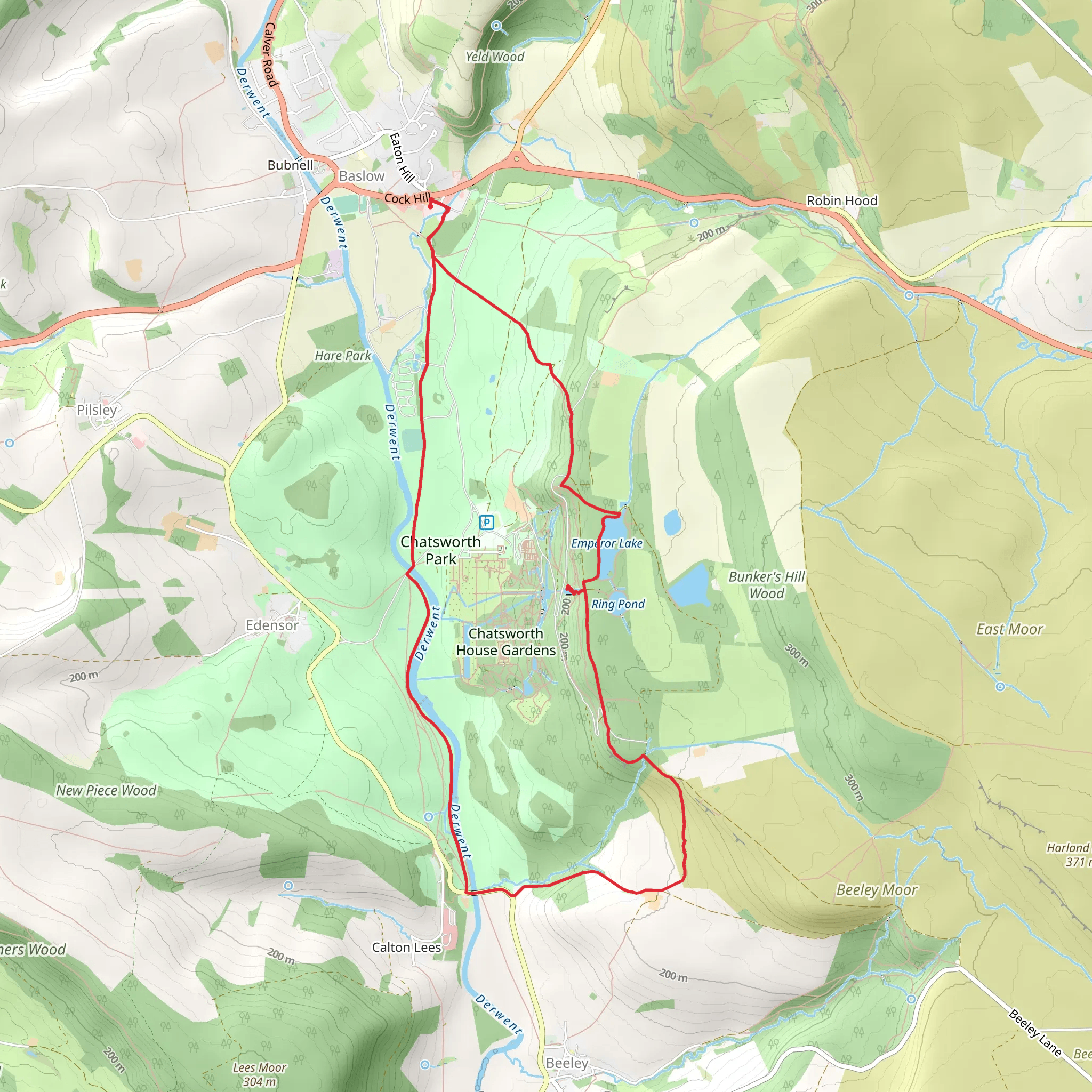 Emperor Lake and Chatsworth Park Loop mobile static map