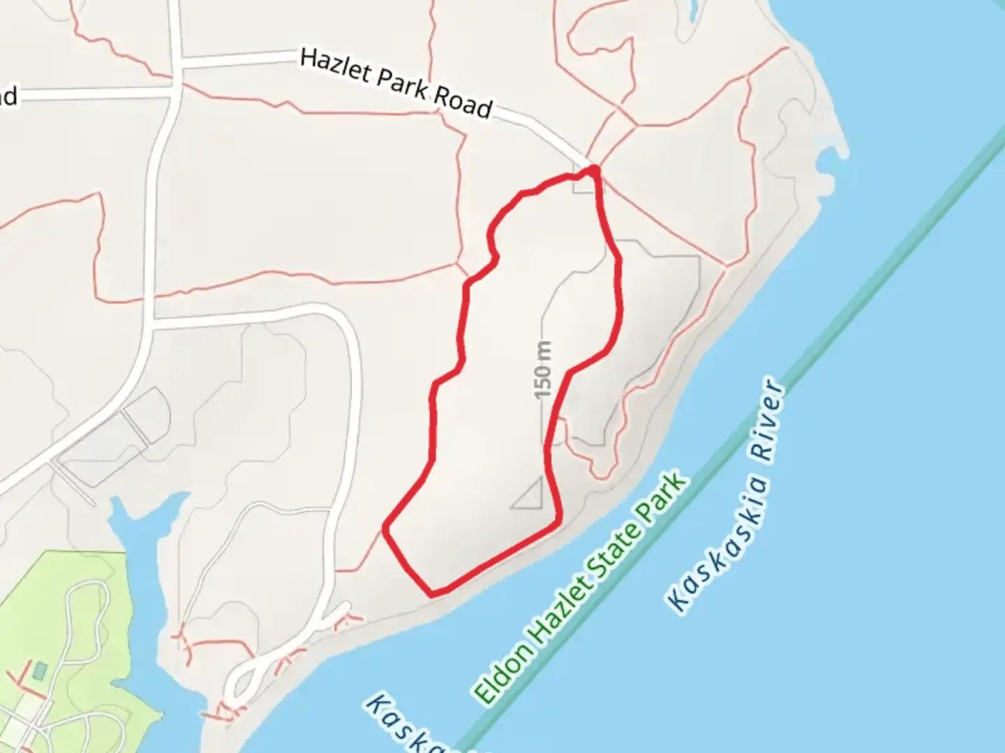 An image depicting the trail Burnside Cemetery Loop and its surrounding area.