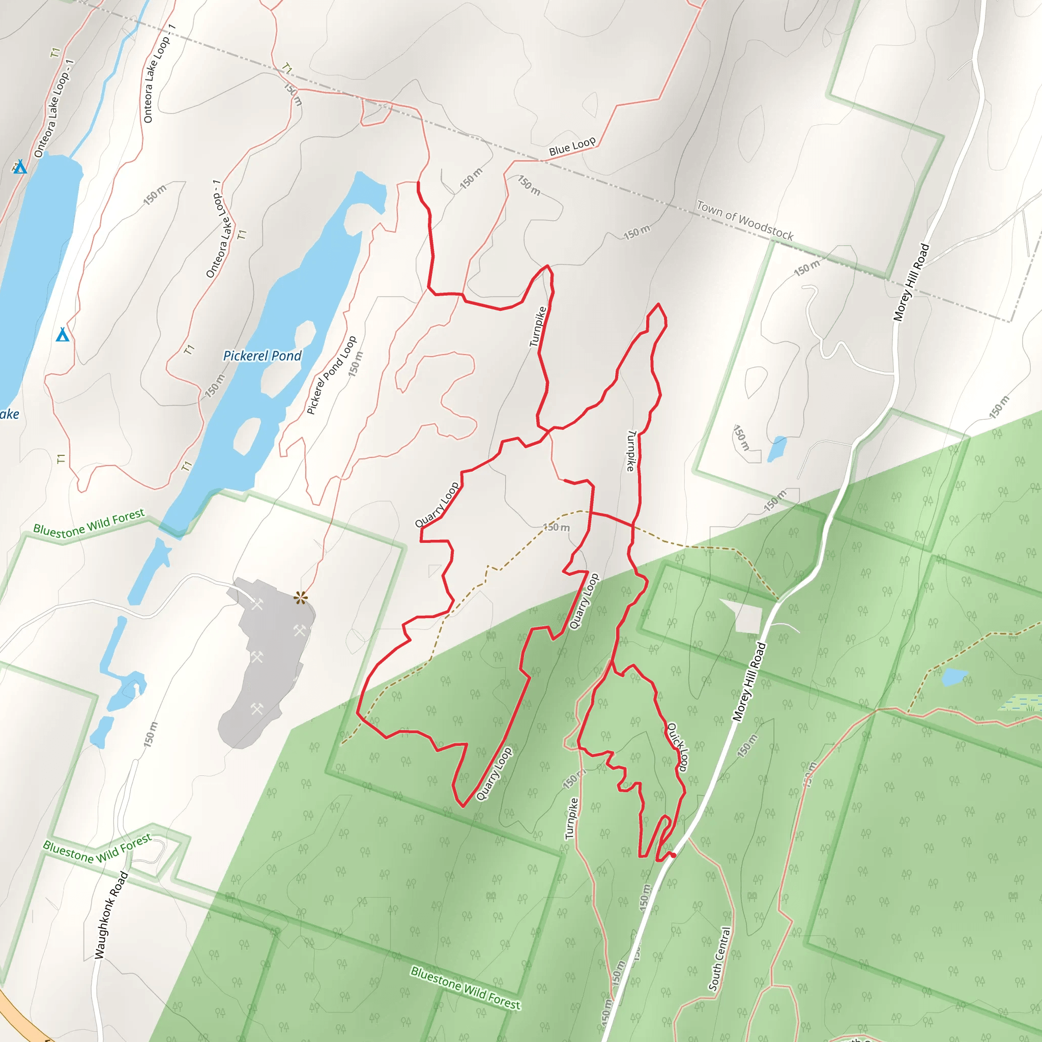 Pickerel Pond via Morey Hill Road mobile static map