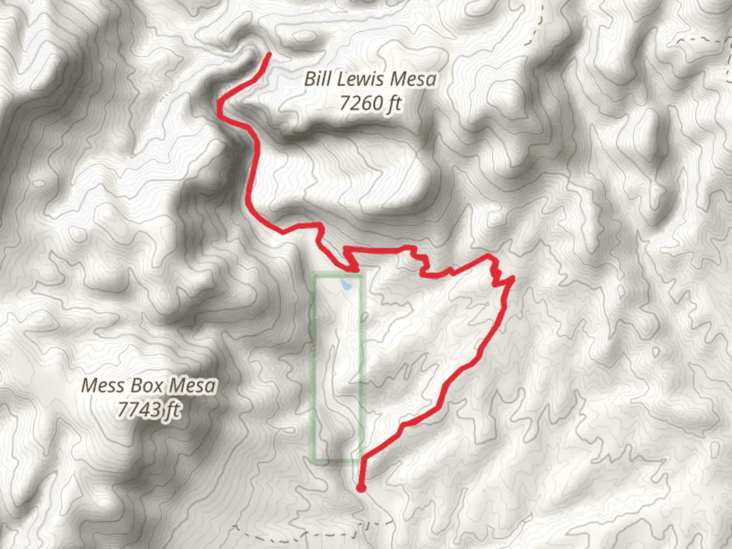 An image depicting the trail Frisco Box Trail and its surrounding area.
