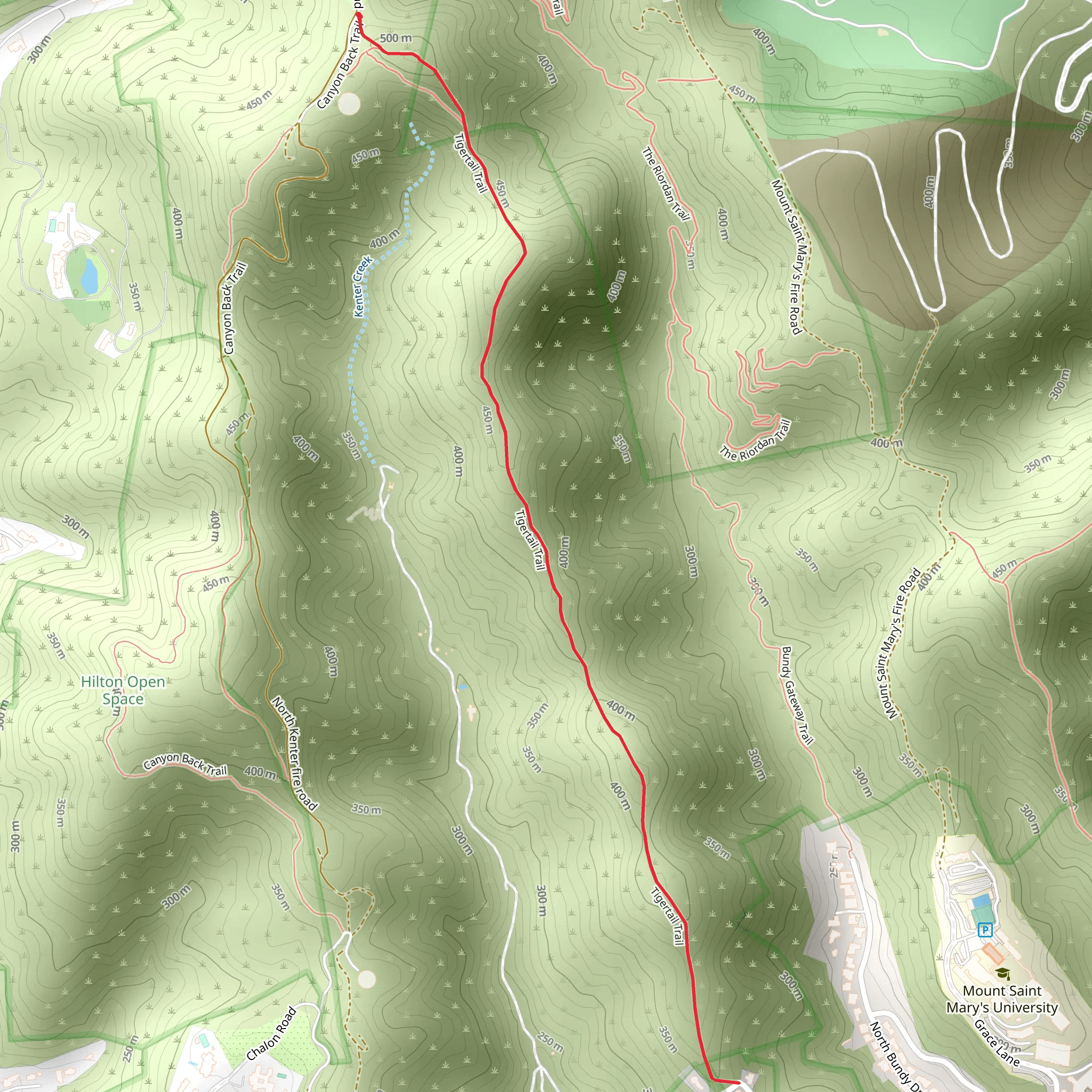 Tigertail Trail mobile static map