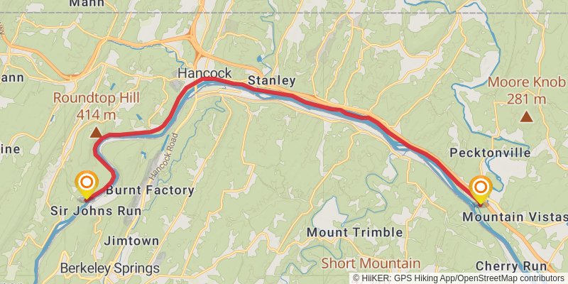American Discovery Trail North Route stage 21 Map