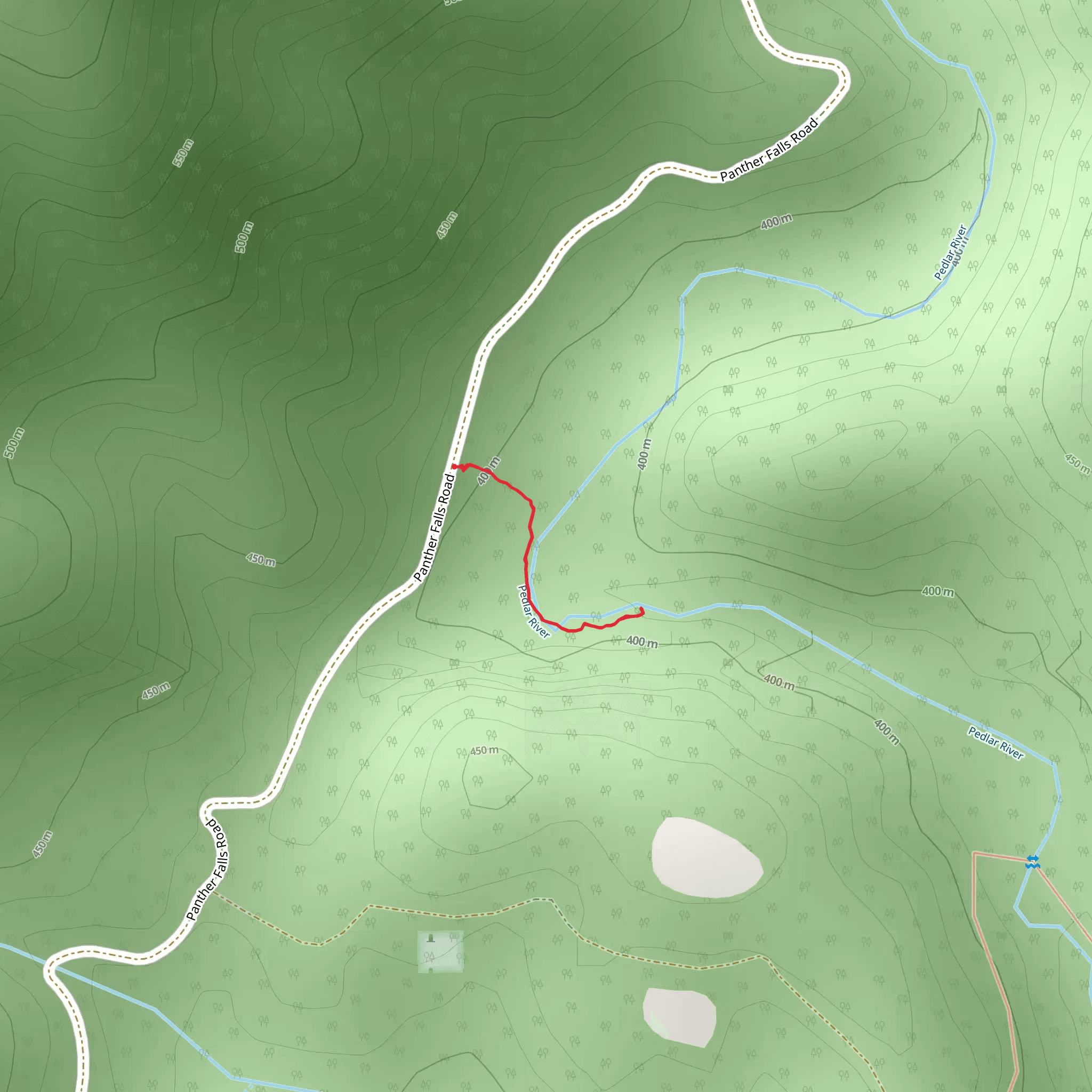 Panther Falls Trail mobile static map