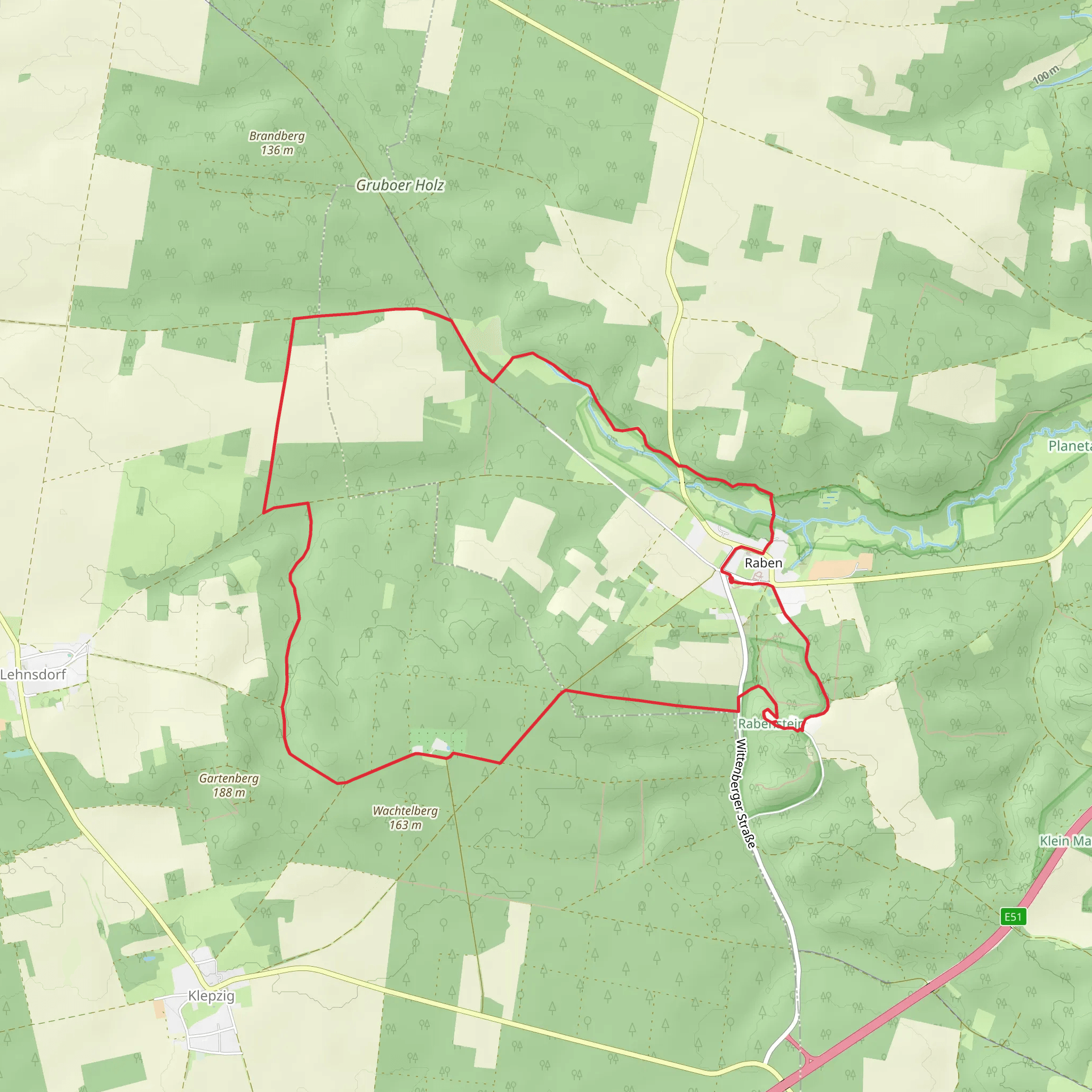 Gruene Rummel Wanderweg and Bergmolchwanderweg Loop mobile static map