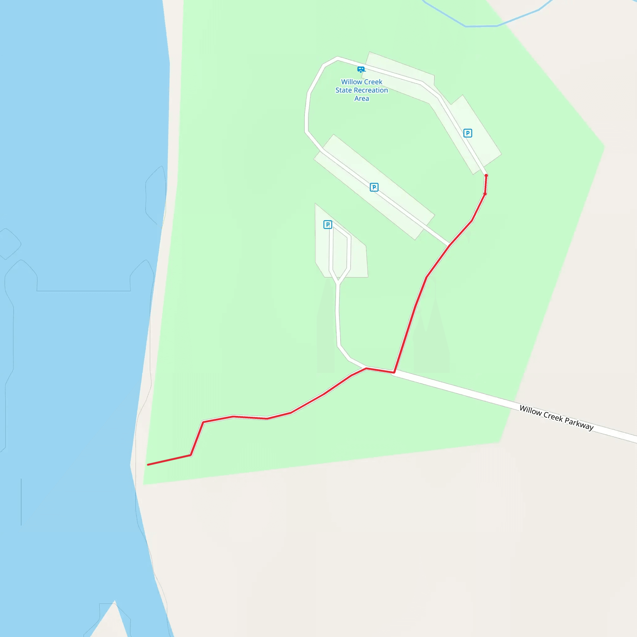 Willow Creek Parkway mobile static map