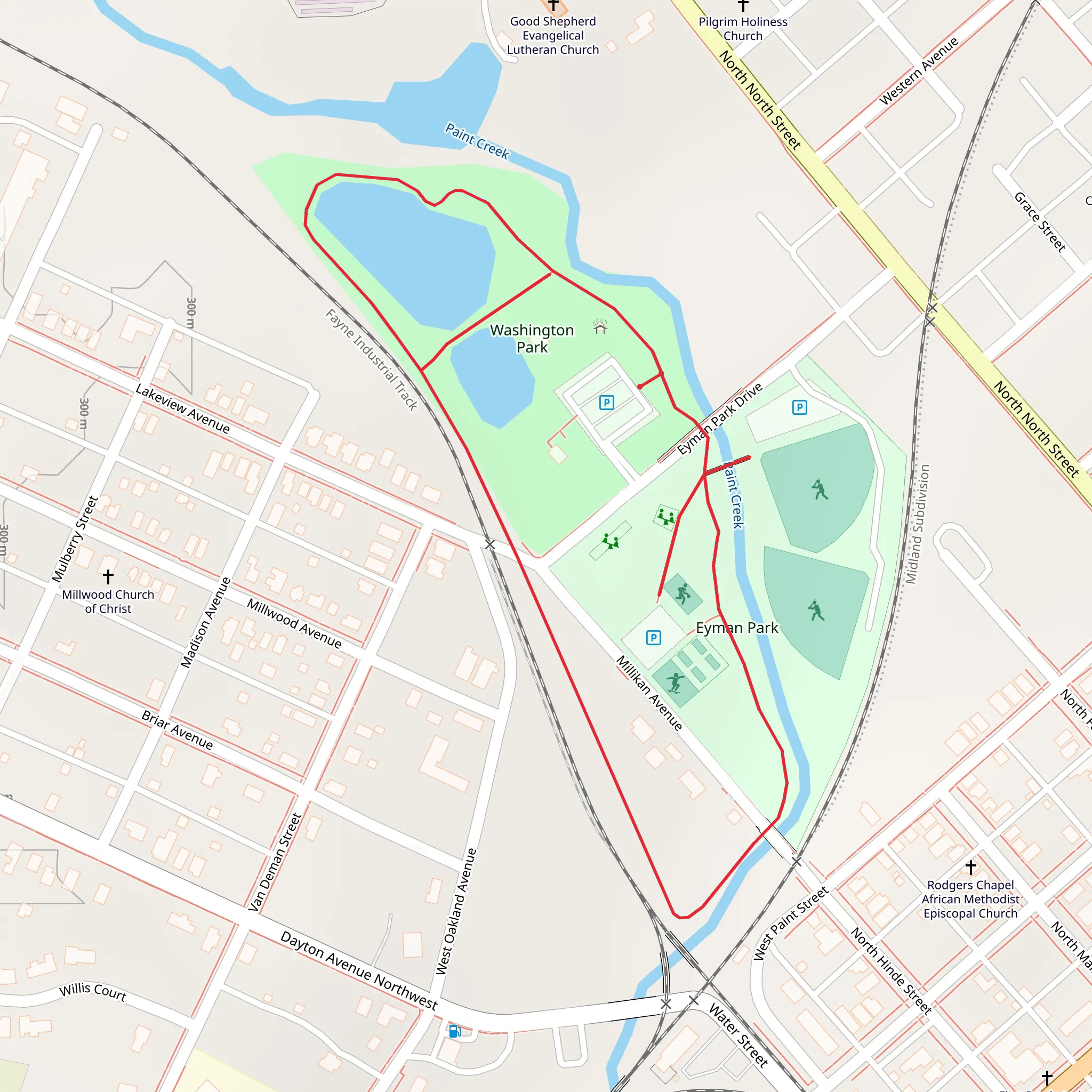 Washington Park Loop mobile static map