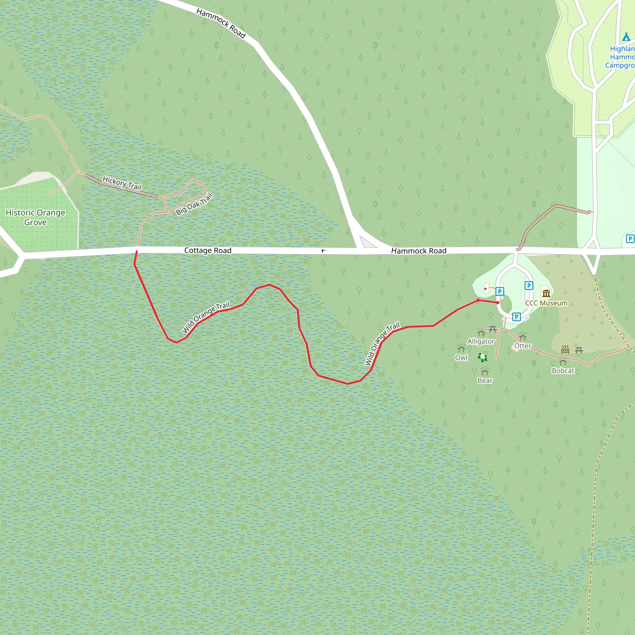 Wild Orange Trail mobile static map