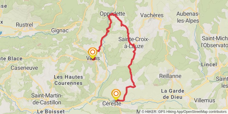 Tour of Luberon stage 2 Map