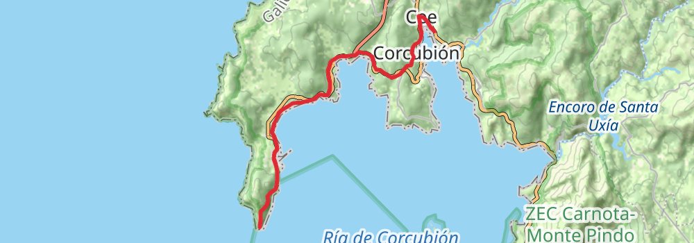 Camino Portugues do Interior stage 27 Map