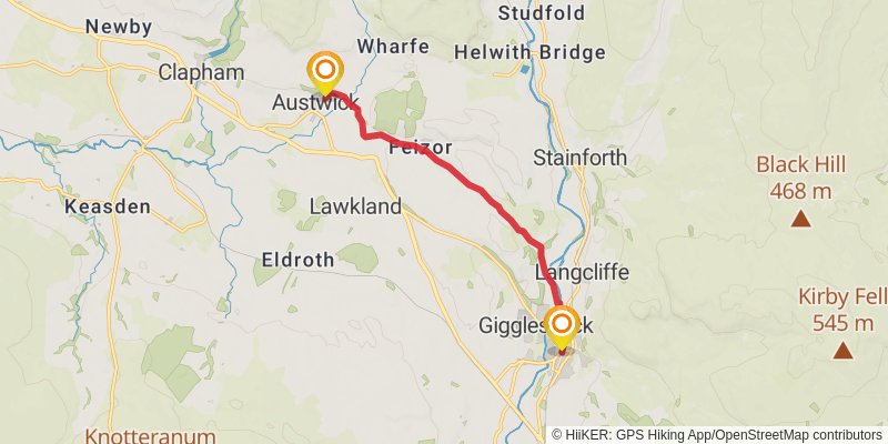 A Pennine Journey stage 22 Map