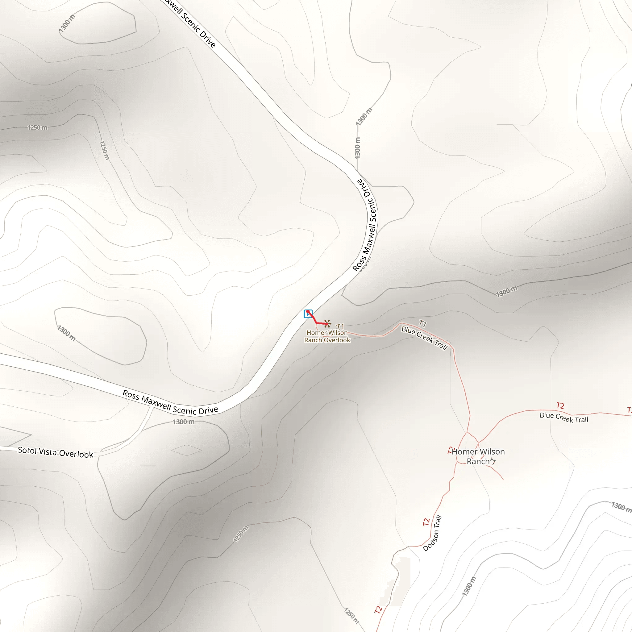 Blue Creek Short Trail mobile static map